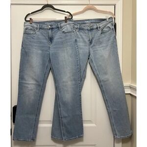 Lot Of‎ 2 Old Navy Mid Rise WOW Boyfriend Light Wash Jeans Women's Sz 10 Regular